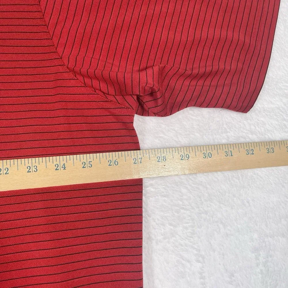 Adidas Ultimate365 Climalite Red Textured Striped Men's Polo Shirt Size‎ XXL